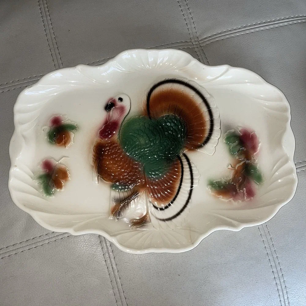Vintage 1959 Turkey Platter Lane and‎ Co Van Nuys California T-40 Thanksgiving